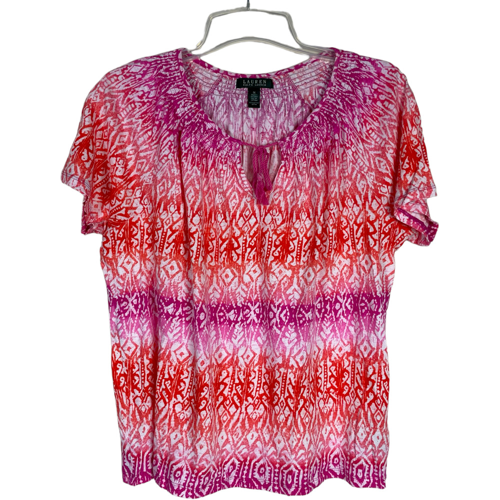 Lauren Ralph Lauren Cotton Babydoll Top size 1X